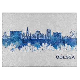 Odessa Ukraine Skyline Blue Schneidebrett