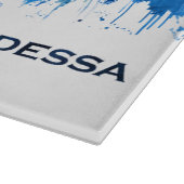 Odessa Ukraine Skyline Blue Schneidebrett (Ecke)