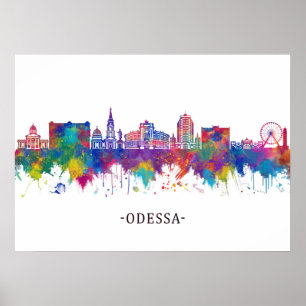 Odessa Ukraine Skyline Poster