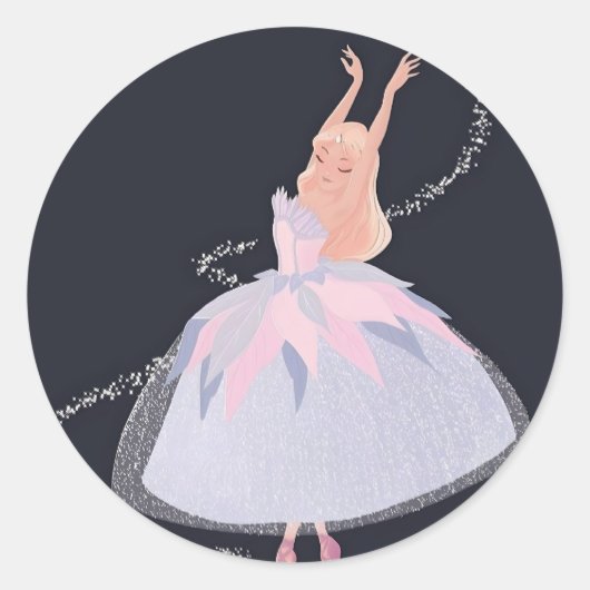 Odette Barbie Schwanensee Runder Aufkleber (Vorderseite)
