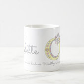 ODETTE beschriften dekorativen Namen O mit der Kaffeetasse (Mittel)