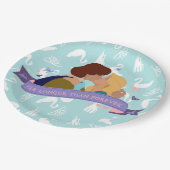 ODETTE- u. Derek-Party-Teller (9 Zoll) Pappteller (Schrägansicht)