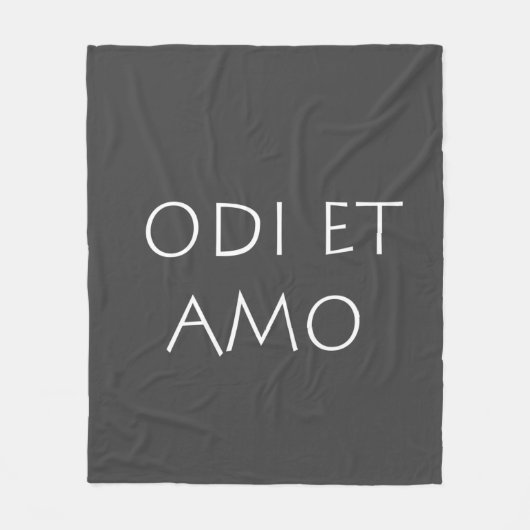 Odi et amo fleecedecke (Vorderseite)