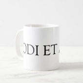 Odi und Amo - Catullus Latein-Tasse Kaffeetasse (Vorderseite Links)