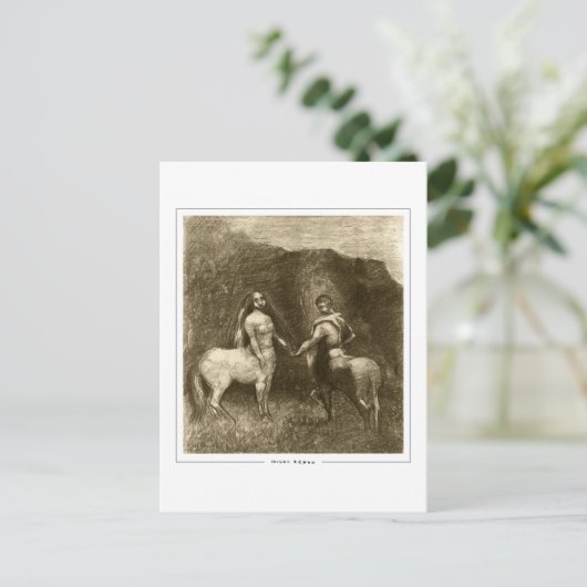 Odilon Redon #573 - Fine Art Postcard Postkarte (Stehend Vorderseite)