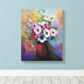 Odilon Redon Anemones - Kunstsymbolismus Leinwanddruck (Insitu (Holzboden))