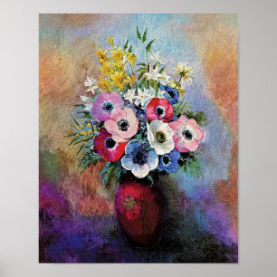 Odilon Redon Anemones - Kunstsymbolismus Poster