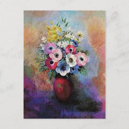 Odilon Redon Anemones - Kunstsymbolismus Postkarte