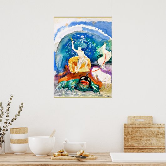 Odilon Redon - Apollo Riding a Green Monster Poster (Küche)