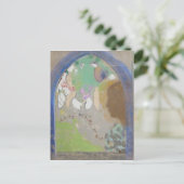 Odilon Redon Art, Profil einer Frau in einem Fenst Postkarte (Stehend Vorderseite)
