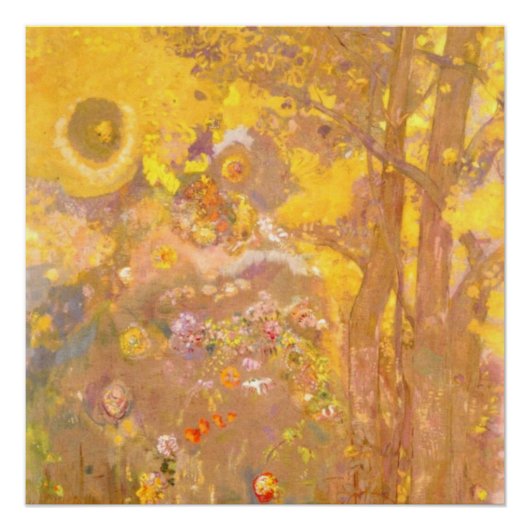 Odilon Redon - Baum auf gelbem Hintergrund Poster (Vorderseite)
