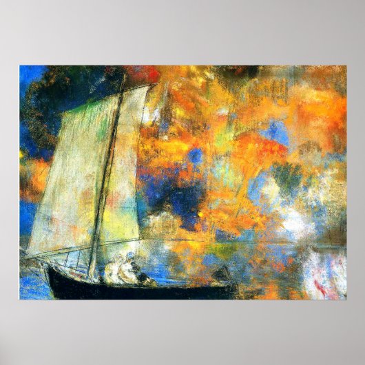 Odilon Redon - Blume Wolken Poster (Vorne)