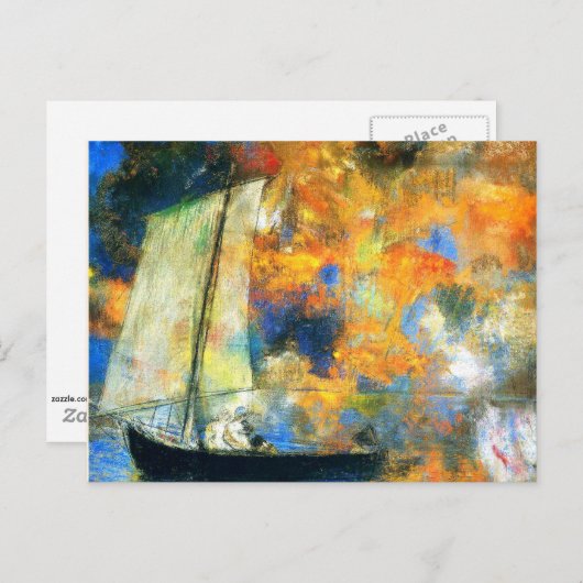 Odilon Redon - Blume Wolken Postkarte (Vorne/Hinten)