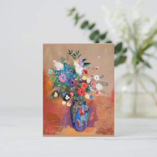 Odilon Redon - Bouquet der Blume, Postkarte (Stehend Vorderseite)