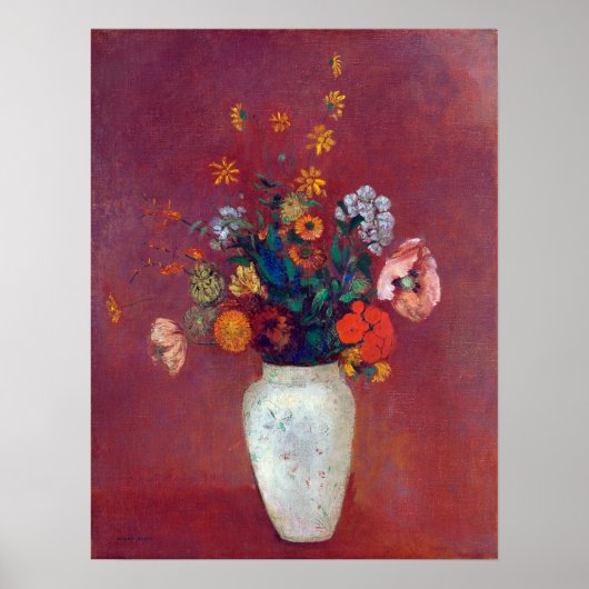 Odilon Redon Bouquet in einer chinesischen Vase Poster (Vorne)