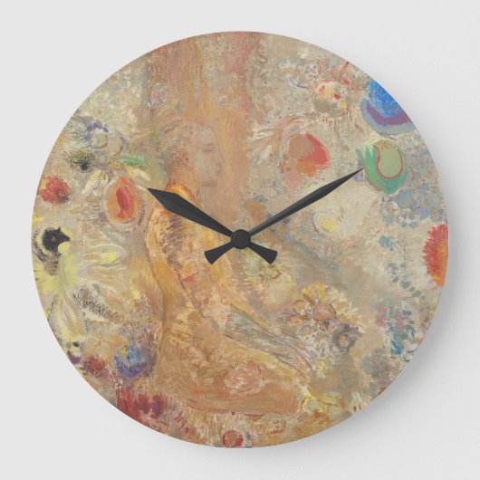 Odilon Redon Buddha in seiner Jugend CC0028 Zeitlo Große Wanduhr (Vorderseite)