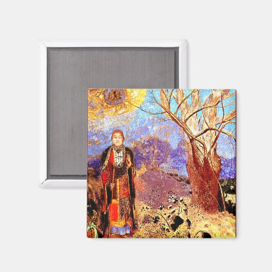 Odilon Redon - Buddha Magnet (Vorderseite/Rückseite)
