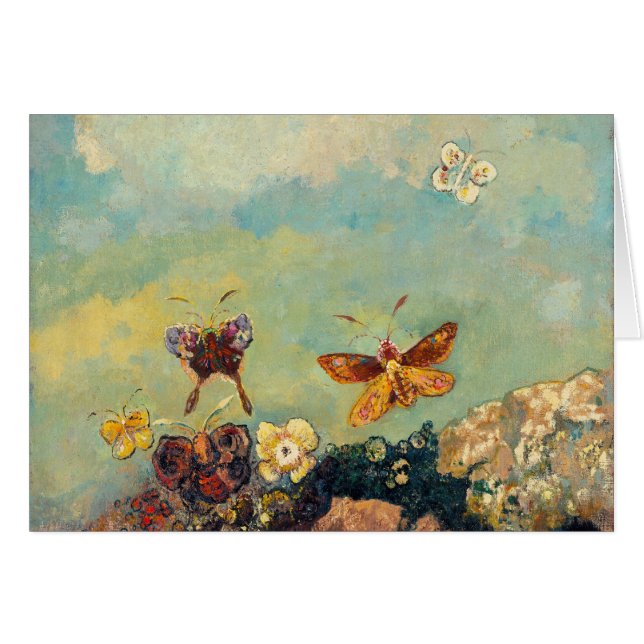 Odilon Redon Butterfys Vintage Symbolismus Kunst (Vorderseite (Horizontal))
