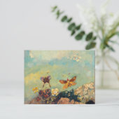 Odilon Redon Butterfys Vintage Symbolismus Kunst Postkarte (Stehend Vorderseite)
