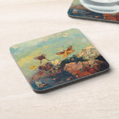 Odilon Redon Butterfys Vintage Symbolismus Kunst Untersetzer (Linke Seite)