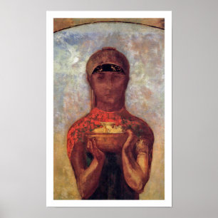 Odilon Redon - Chalice of Mystery - Spirituelle Ku Poster