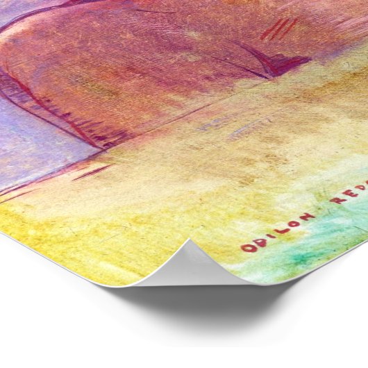 Odilon Redon, closed eyes 1889 Poster (Ecke)