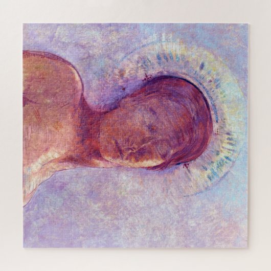 Odilon Redon, closed eyes 1889 Puzzle (Horizontal)