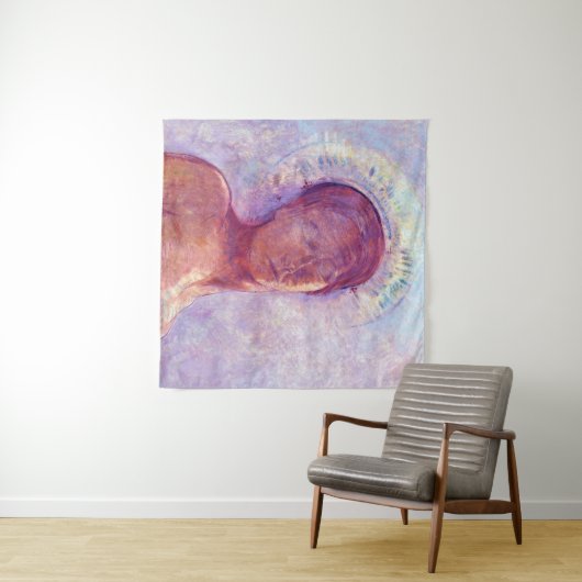 Odilon Redon, closed eyes 1889 Wandteppich (Beispiel (Horizontal))