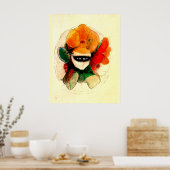 Odilon Redon - Die Maskierte Anemone, abstrakte Ku Poster (Küche)