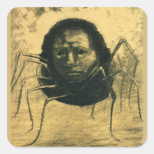 Odilon Redon, Die weinende Spinne, Quadratischer Aufkleber