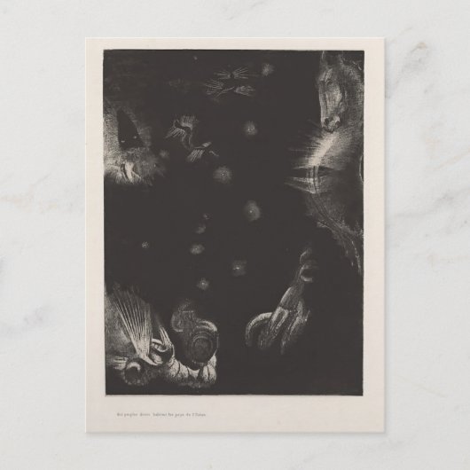 Odilon Redon-Einwohner von Ländern des Ozeans Postkarte (Vorderseite)
