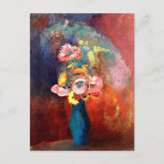 Odilon Redon - Ethereal Vase der Blume Postkarte (Vorderseite)