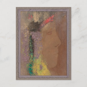 Odilon Redon Frau mit Blume CC0085 Postkarte