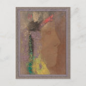 Odilon Redon Frau mit Blume CC0085 Postkarte (Vorderseite)