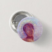 Odilon Redon, geschlossene Augen 1889 Button (Vorne & Hinten)
