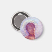 Odilon Redon, geschlossene Augen 1889 Magnet (Vorderseite/Rückseite)