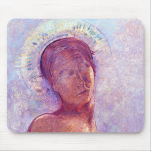 Odilon Redon, geschlossene Augen 1889 Mousepad