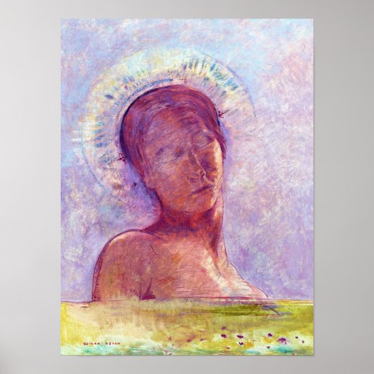 Odilon Redon, geschlossene Augen 1889 Poster (Vorne)
