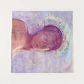 Odilon Redon, geschlossene Augen 1889 Wandteppich (Vorderseite (Horizontal))