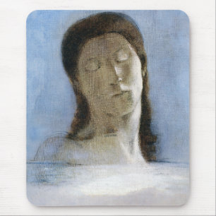 Odilon Redon, geschlossene Augen 1890 Mousepad