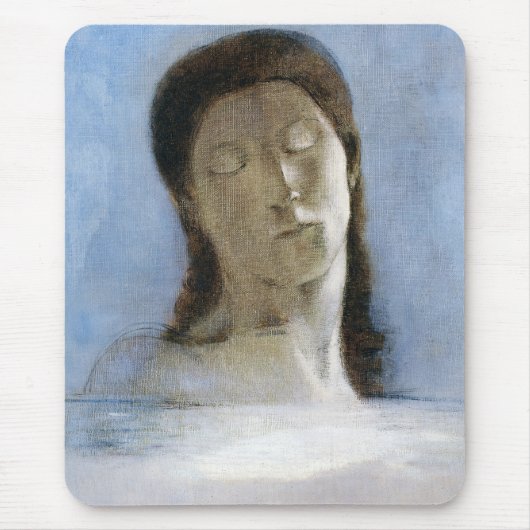 Odilon Redon, geschlossene Augen 1890  Mousepad (Vorne)