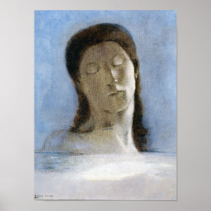 Odilon Redon, geschlossene Augen 1890 Poster