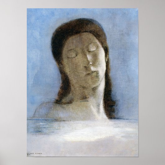 Odilon Redon, geschlossene Augen 1890  Poster (Vorne)