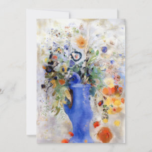 Odilon Redon - Großer Blumenstrauß in pastellfarbe Dankeskarte