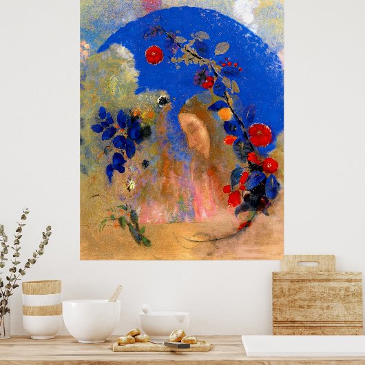 Odilon Redon - Profil unter einem Pfeil Poster (Küche)
