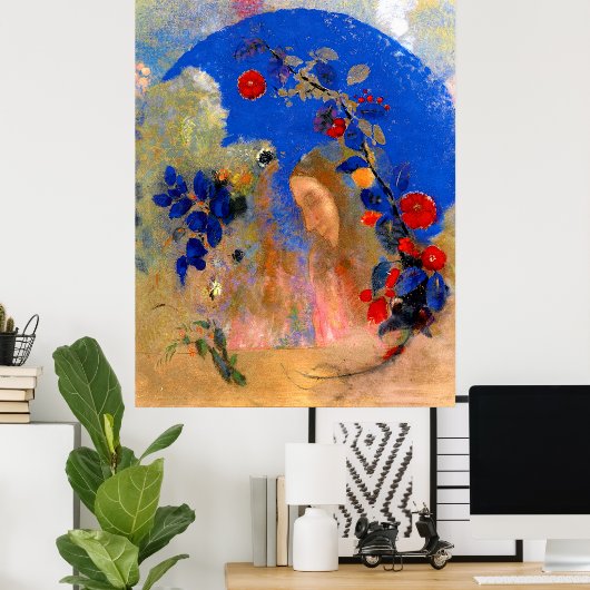 Odilon Redon - Profil unter einem Pfeil Poster (Heimbüro)