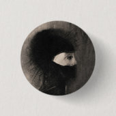 Odilon Redon. Rüstung. Dunkle Frau Gesicht. Symbol Button (Vorderseite)