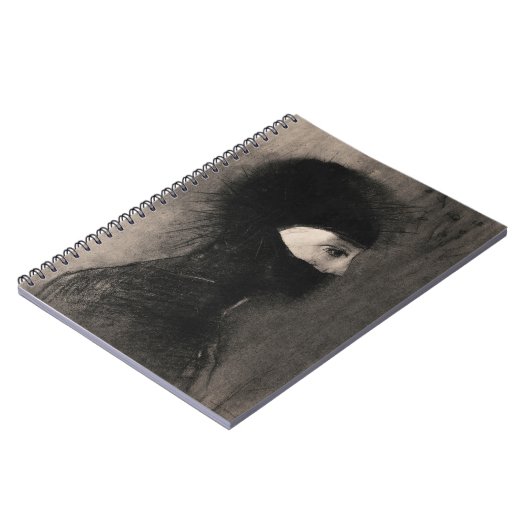 Odilon Redon. Rüstung. Dunkle Frau Gesicht. Symbol Notizblock (Linke Seite)