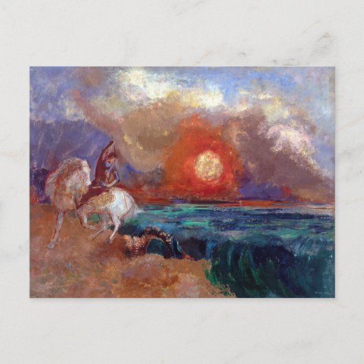 Odilon Redon Saint George und der Dragon Postkarte (Vorderseite)