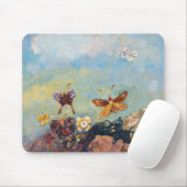 Odilon Redon, Schmetterlinge,1910 Mousepad (Mit Mouse)